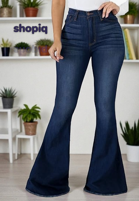Bell Bottom Jeans for Women Ripped High Waisted Classic Flared Pants